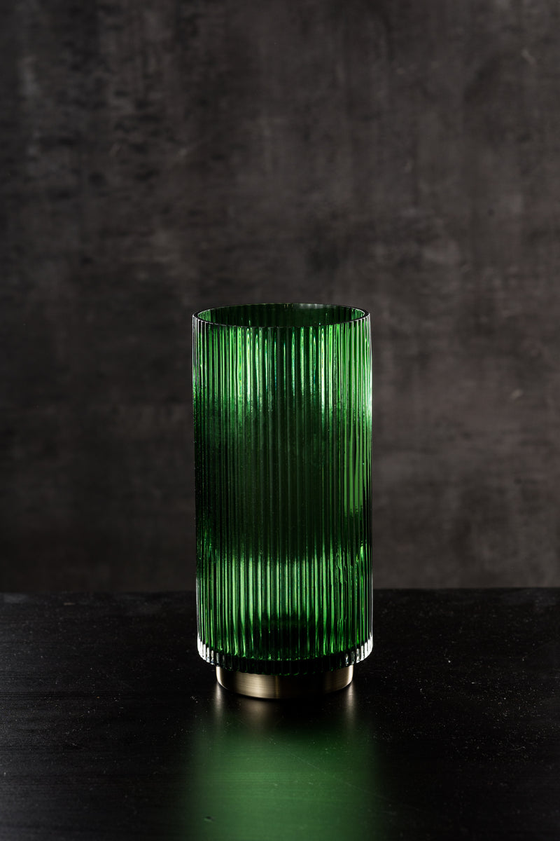 Glass Cylinder With Gold Touch